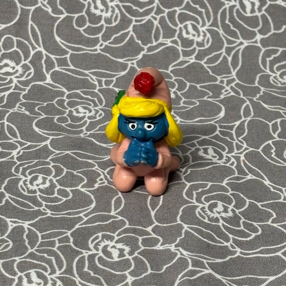 Vintage Praying Smurfette from Portugal